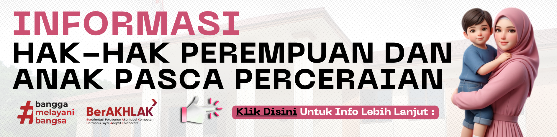 Banner Informasi hak perempuan dan anak